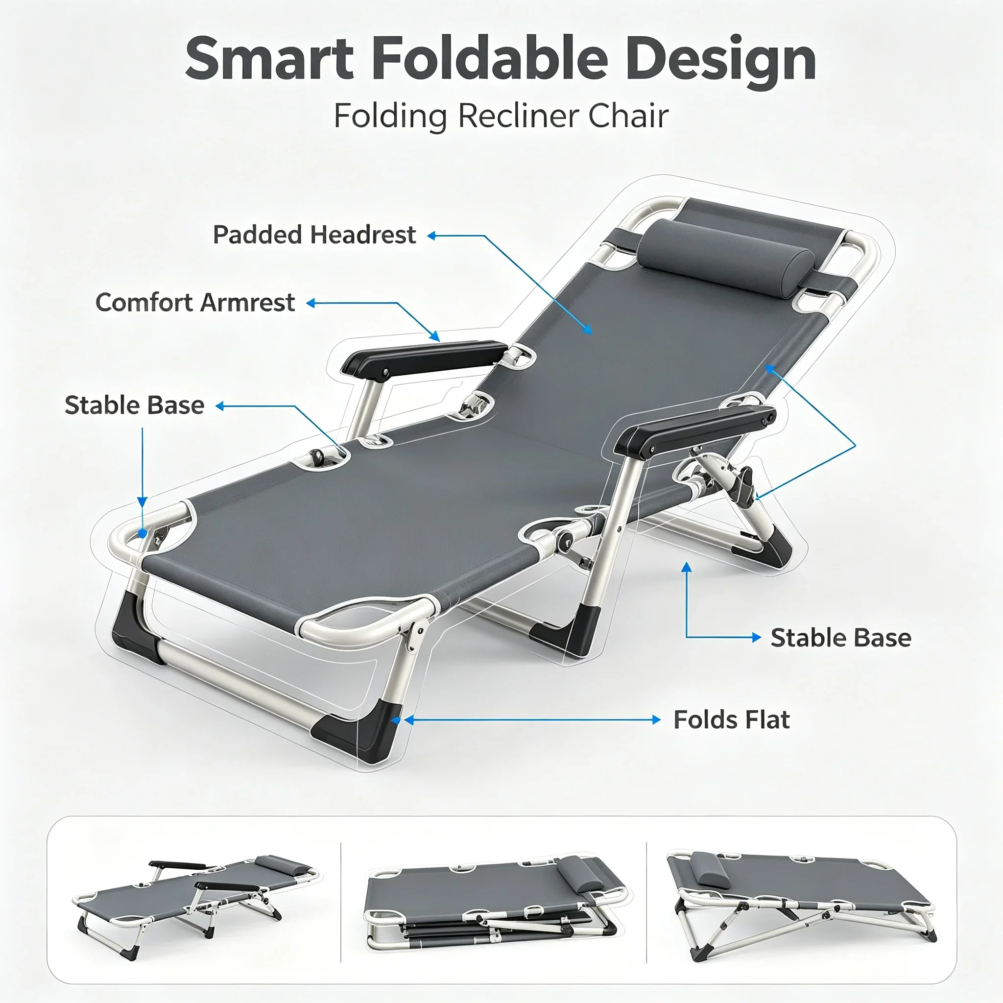 Office Lunch Nap Folding Loung - Outdoor Daybed Furniture recension och pris