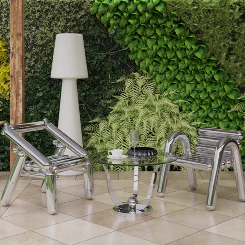 Stainless steel chair light lu - Outdoor Furniture Metal Chairs recension och pris