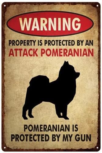 Warning Attack Pomeranian Meta - Outdoor Furniture Metal recension och pris