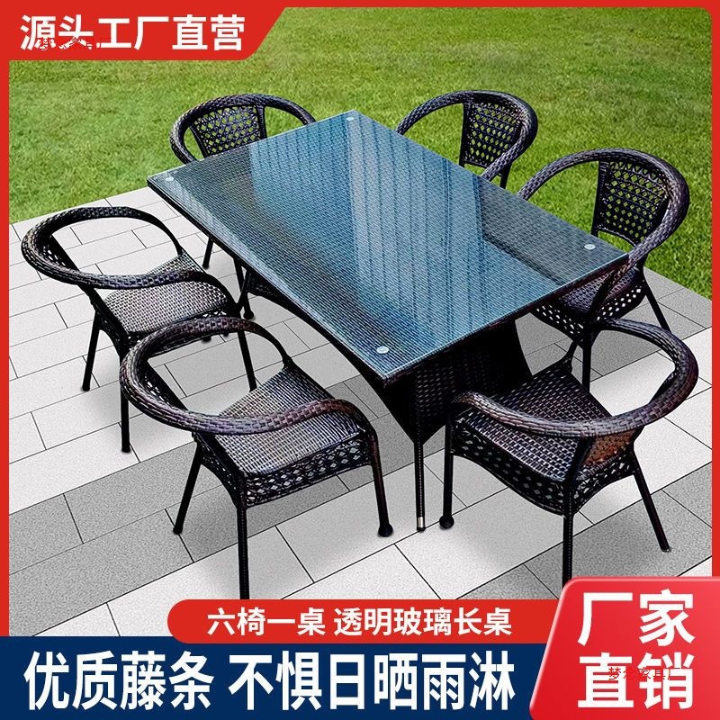 Outdoor rattan tables and chai - Outdoor Furniture Metal recension och pris