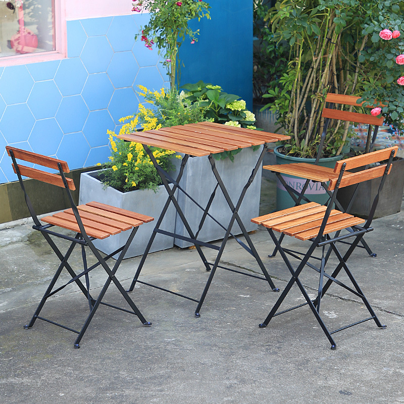Foldable Solid Wood Coffee Tab - Outdoor Furniture Metal Chairs recension och pris
