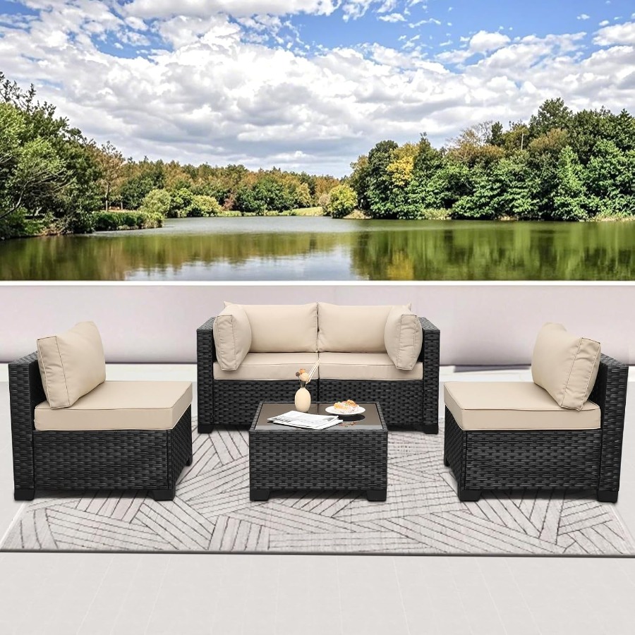 Outdoor 5 Pcs Patio Furniture  - Outdoor Furniture Metal Chairs recension och pris