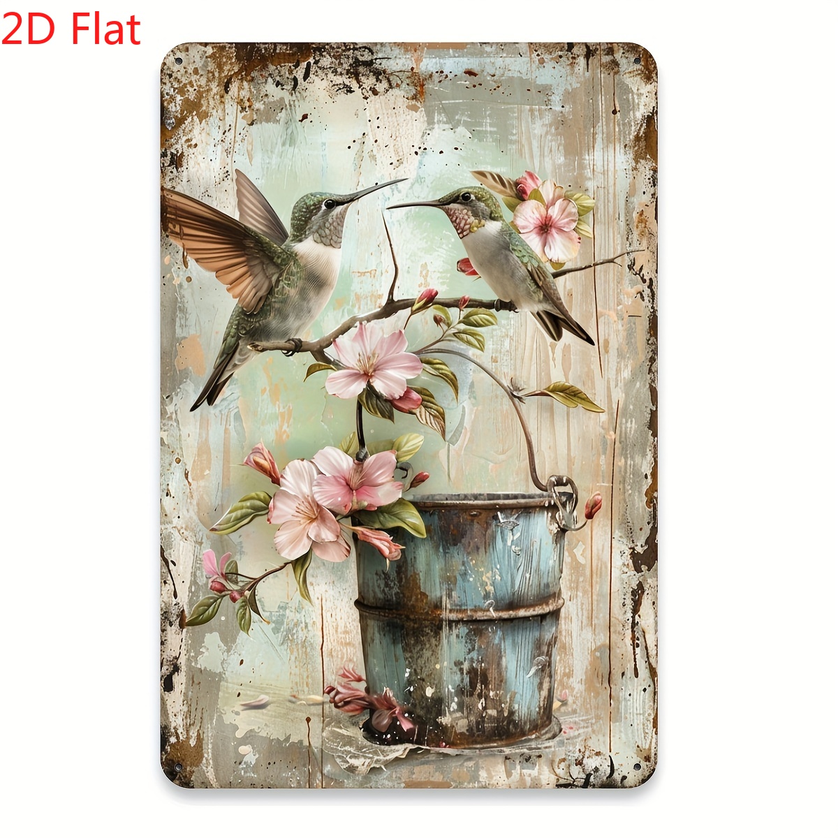 1pc Vintage Hummingbird & Flor - Outdoor Furniture Metal recension och pris